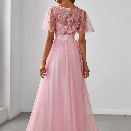 Haven | A-Line Ruffle Sleeve Wedding Guest Dress