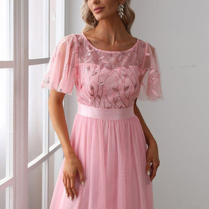 Haven | A-Line Ruffle Sleeve Wedding Guest Dress