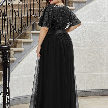 Haven | A-Line Ruffle Sleeve Wedding Guest Dress
