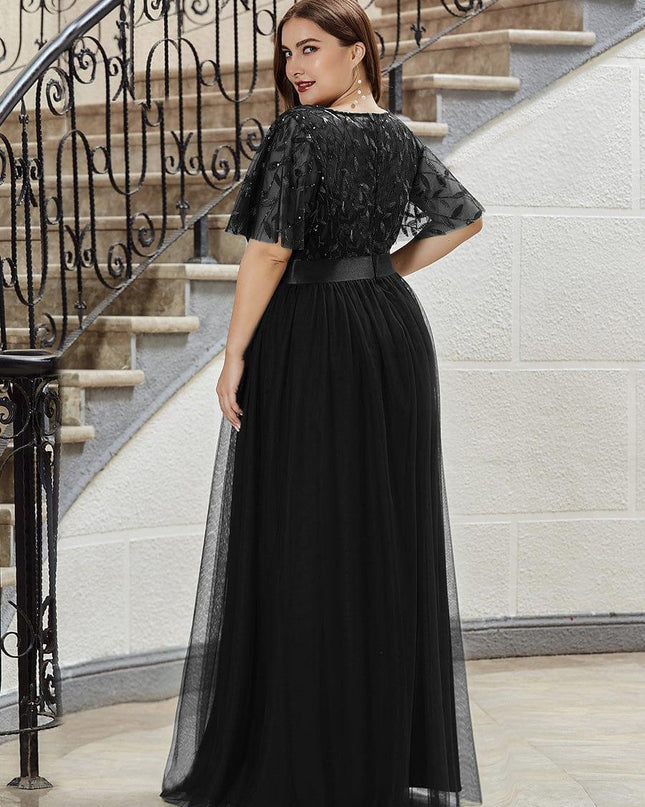 Haven | A-Line Ruffle Sleeve Wedding Guest Dress