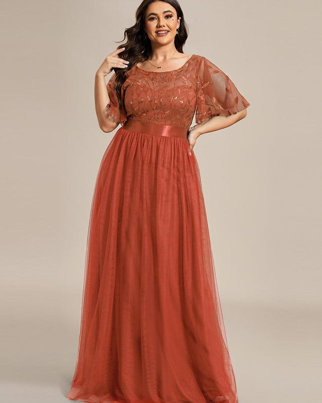 Haven | A-Line Ruffle Sleeve Wedding Guest Dress