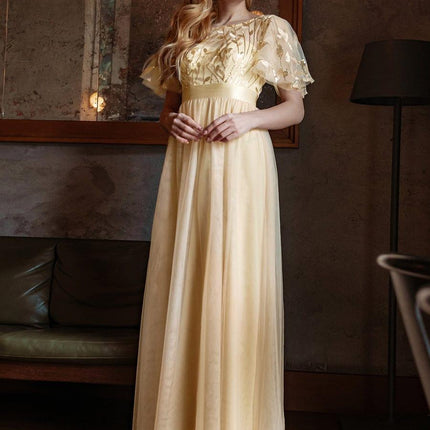 Haven | A-Line Ruffle Sleeve Wedding Guest Dress