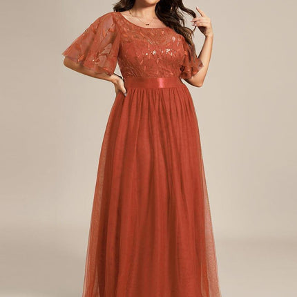 Haven | A-Line Ruffle Sleeve Wedding Guest Dress