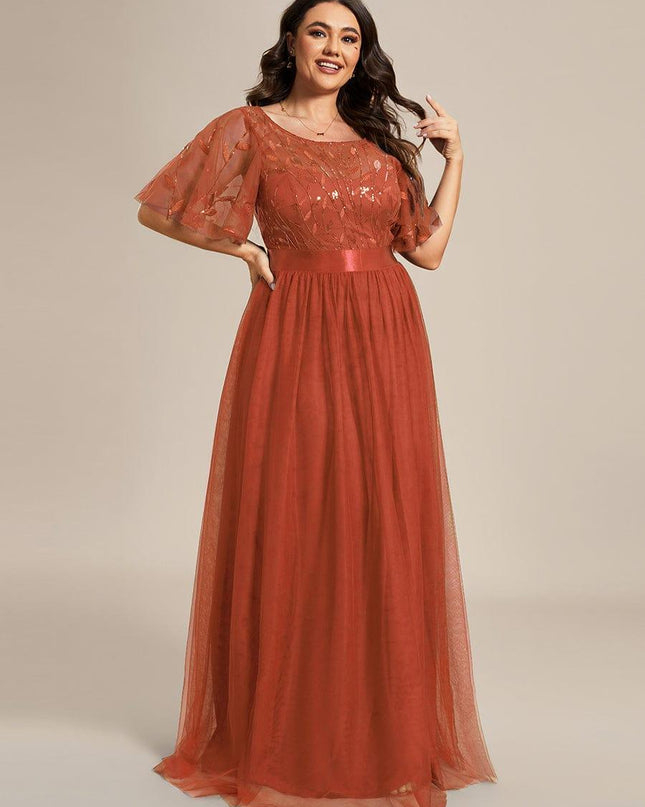 Haven | A-Line Ruffle Sleeve Wedding Guest Dress