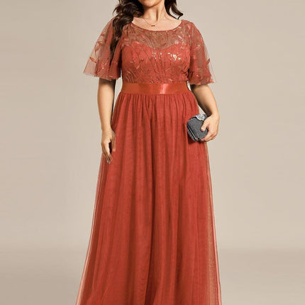 Haven | A-Line Ruffle Sleeve Wedding Guest Dress