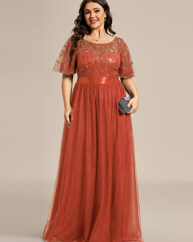 Haven | A-Line Ruffle Sleeve Wedding Guest Dress