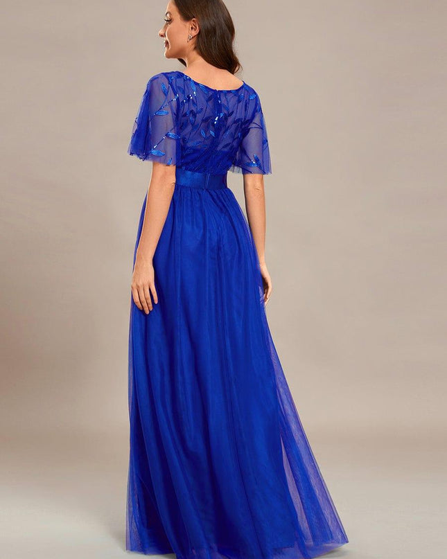 Haven | A-Line Ruffle Sleeve Wedding Guest Dress