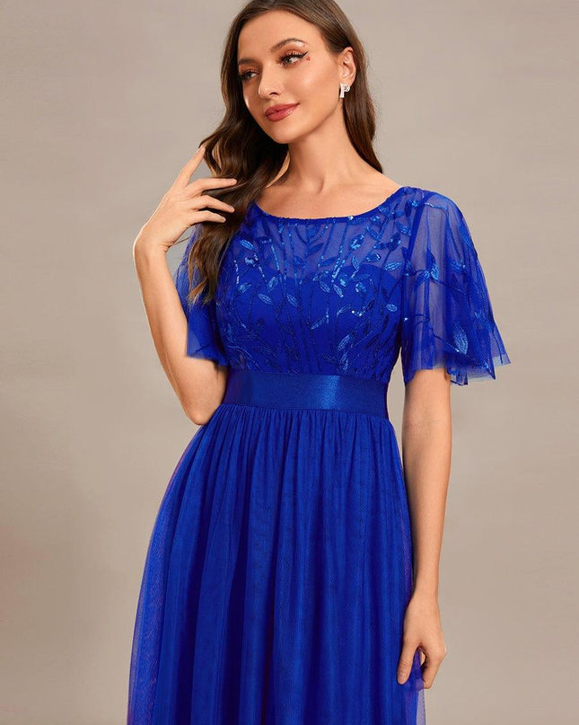 Haven | A-Line Ruffle Sleeve Wedding Guest Dress