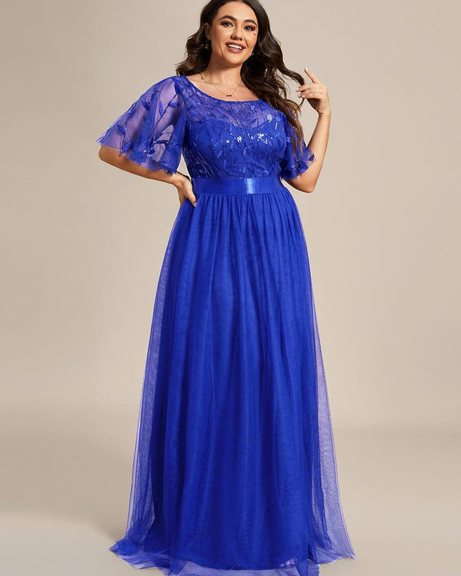 Haven | A-Line Ruffle Sleeve Wedding Guest Dress