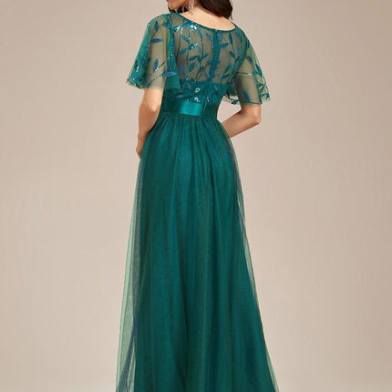 Haven | A-Line Ruffle Sleeve Wedding Guest Dress