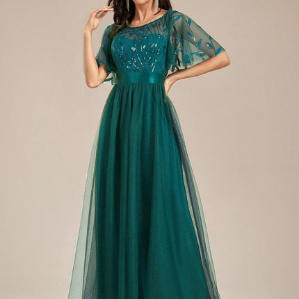 Haven | A-Line Ruffle Sleeve Wedding Guest Dress