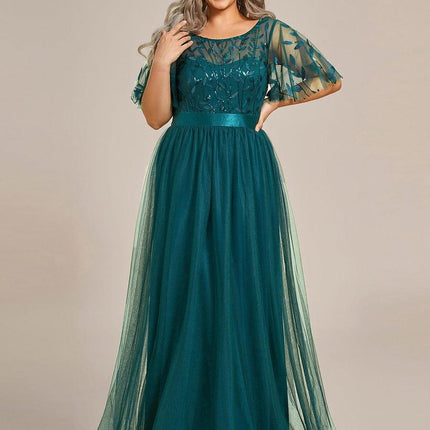 Haven | A-Line Ruffle Sleeve Wedding Guest Dress