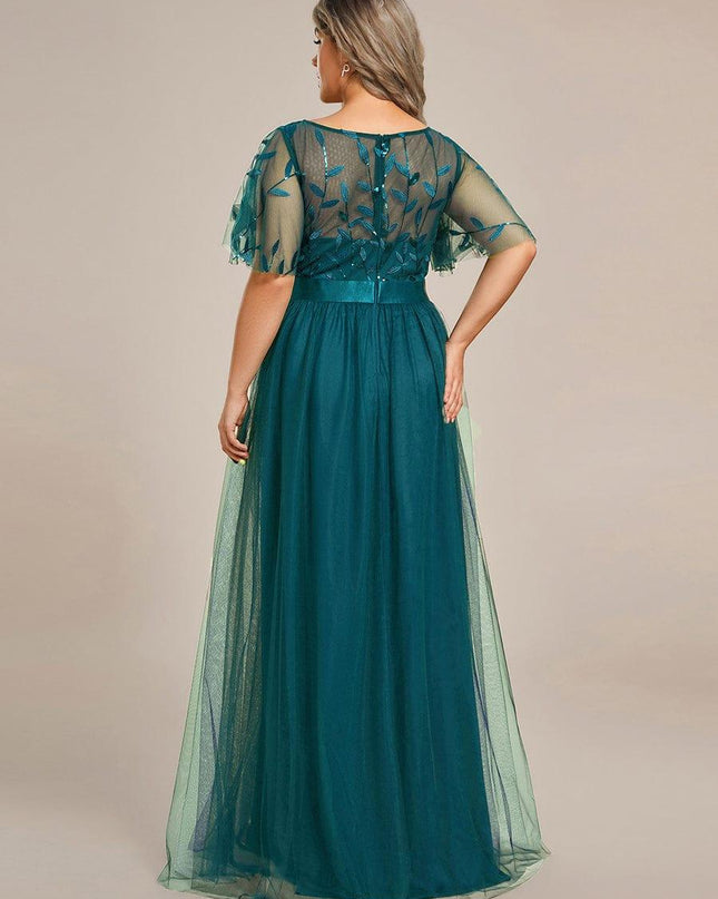 Haven | A-Line Ruffle Sleeve Wedding Guest Dress