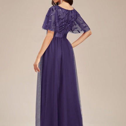 Haven | A-Line Ruffle Sleeve Wedding Guest Dress
