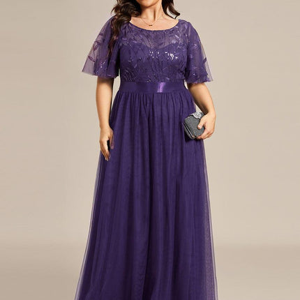 Haven | A-Line Ruffle Sleeve Wedding Guest Dress