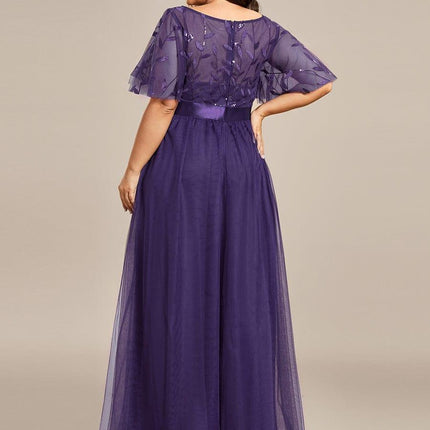 Haven | A-Line Ruffle Sleeve Wedding Guest Dress