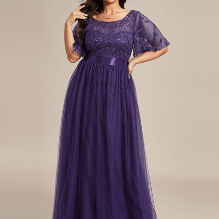Haven | A-Line Ruffle Sleeve Wedding Guest Dress