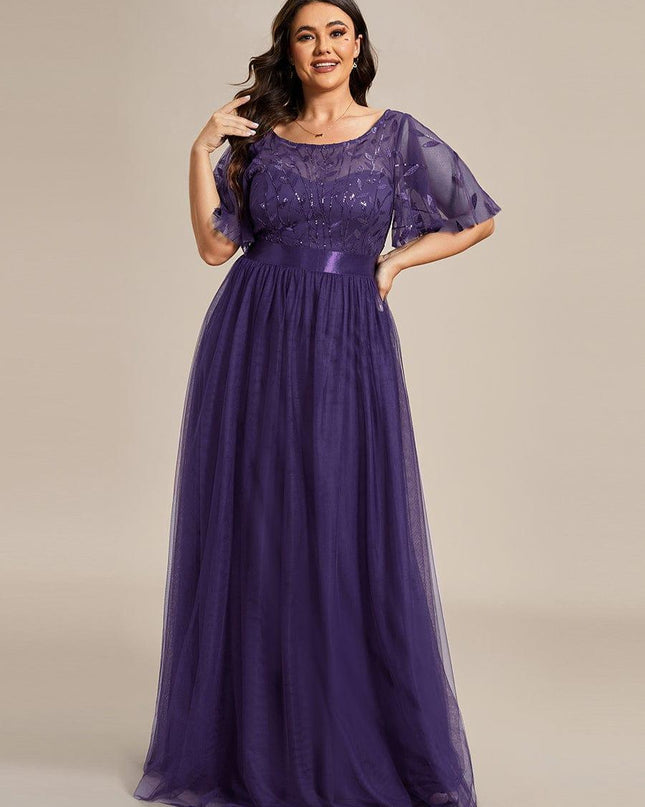 Haven | A-Line Ruffle Sleeve Wedding Guest Dress