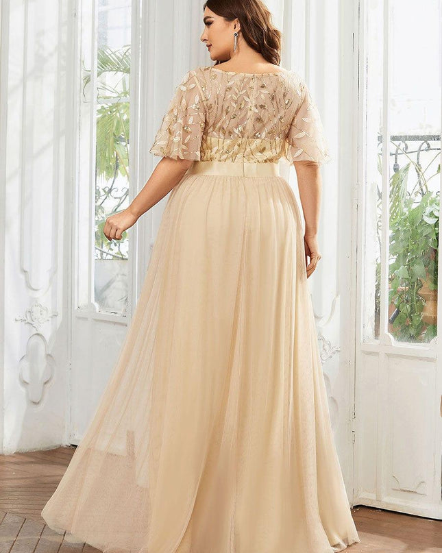 Haven | A-Line Ruffle Sleeve Wedding Guest Dress