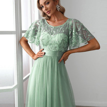 Haven | A-Line Ruffle Sleeve Wedding Guest Dress