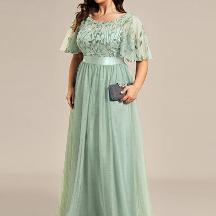 Haven | A-Line Ruffle Sleeve Wedding Guest Dress