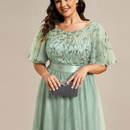 Haven | A-Line Ruffle Sleeve Wedding Guest Dress