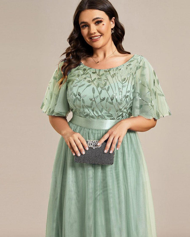 Haven | A-Line Ruffle Sleeve Wedding Guest Dress