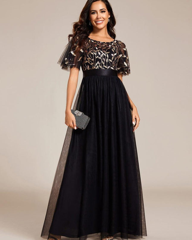 Haven | A-Line Ruffle Sleeve Wedding Guest Dress
