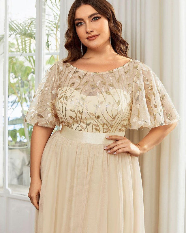 Haven | A-Line Ruffle Sleeve Wedding Guest Dress