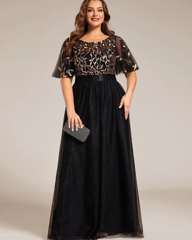Haven | A-Line Ruffle Sleeve Wedding Guest Dress