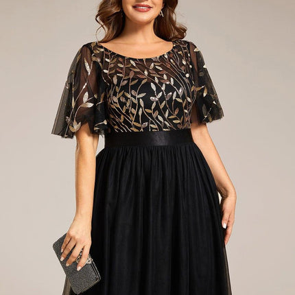 Haven | A-Line Ruffle Sleeve Wedding Guest Dress