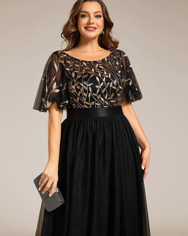Haven | A-Line Ruffle Sleeve Wedding Guest Dress