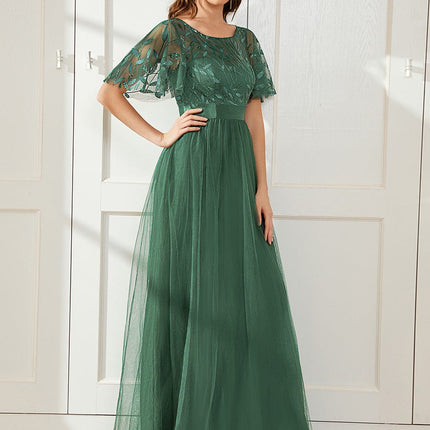 Haven | A-Line Ruffle Sleeve Wedding Guest Dress