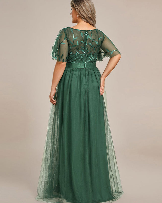 Haven | A-Line Ruffle Sleeve Wedding Guest Dress