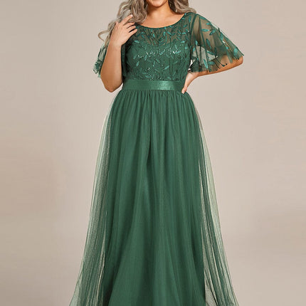 Haven | A-Line Ruffle Sleeve Wedding Guest Dress