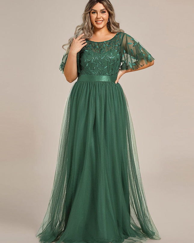 Haven | A-Line Ruffle Sleeve Wedding Guest Dress
