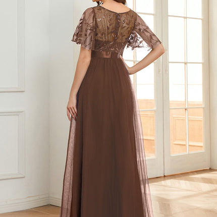 Haven | A-Line Ruffle Sleeve Wedding Guest Dress