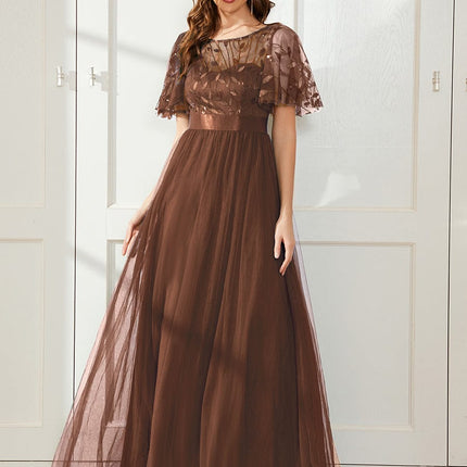 Haven | A-Line Ruffle Sleeve Wedding Guest Dress