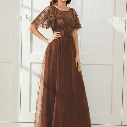 Haven | A-Line Ruffle Sleeve Wedding Guest Dress
