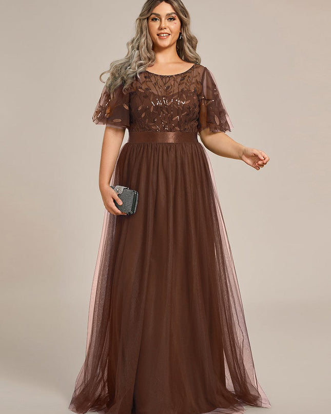 Haven | A-Line Ruffle Sleeve Wedding Guest Dress