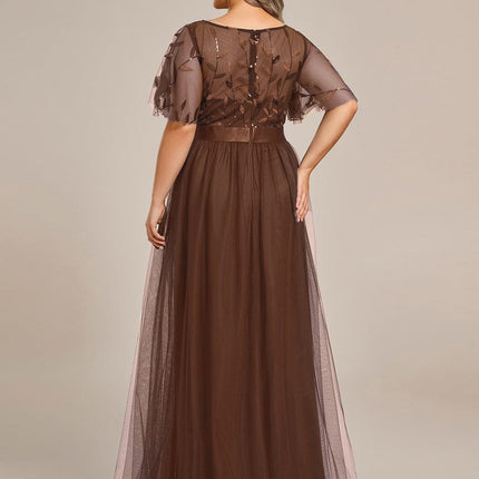 Haven | A-Line Ruffle Sleeve Wedding Guest Dress