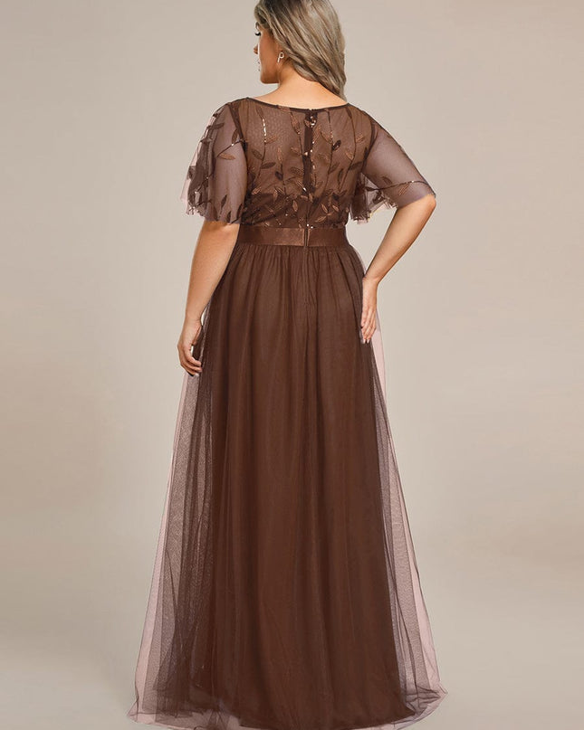 Haven | A-Line Ruffle Sleeve Wedding Guest Dress