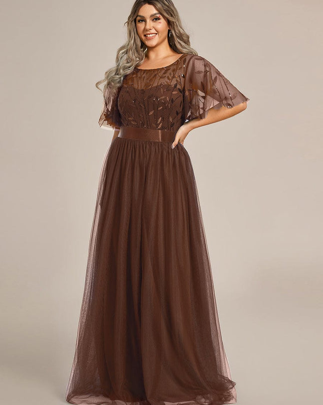 Haven | A-Line Ruffle Sleeve Wedding Guest Dress