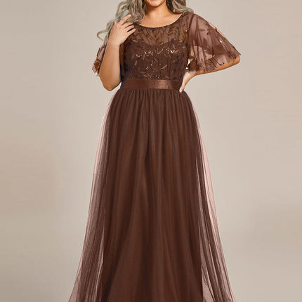 Haven | A-Line Ruffle Sleeve Wedding Guest Dress