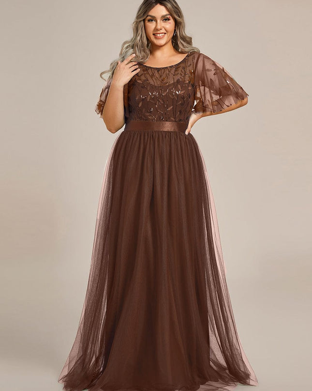 Haven | A-Line Ruffle Sleeve Wedding Guest Dress