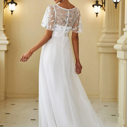 Haven | A-Line Ruffle Sleeve Wedding Guest Dress