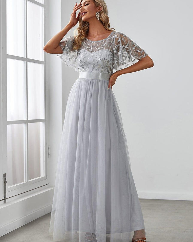 Haven | A-Line Ruffle Sleeve Wedding Guest Dress