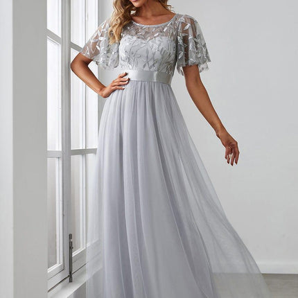 Haven | A-Line Ruffle Sleeve Wedding Guest Dress