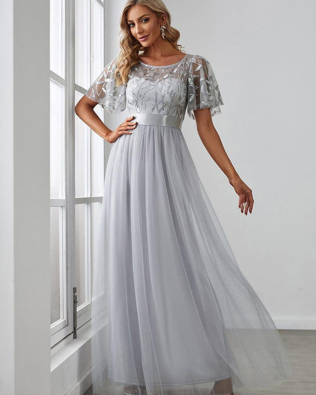 Haven | A-Line Ruffle Sleeve Wedding Guest Dress