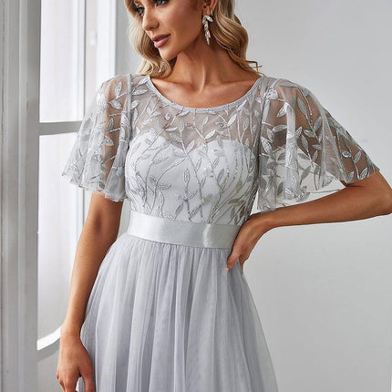 Haven | A-Line Ruffle Sleeve Wedding Guest Dress